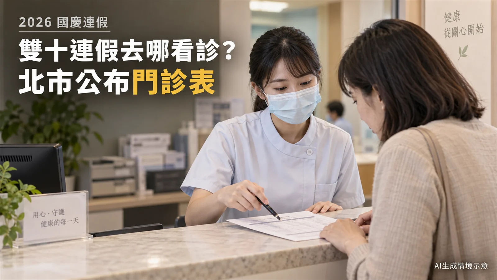 雙十連假去哪看診？北市公布門診表，健保挹注約2.5億元獎勵開診