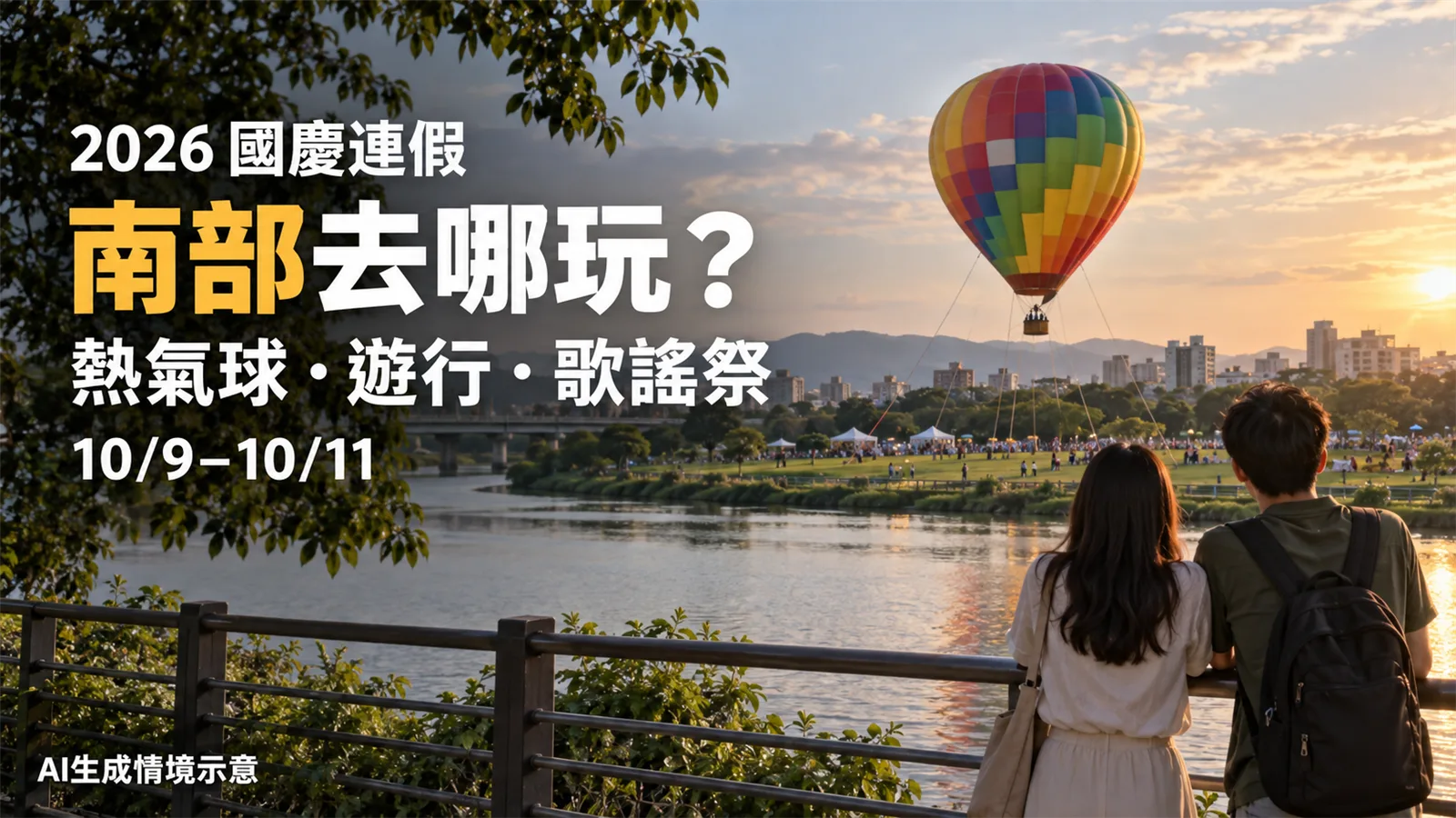 2026國慶連假南部去哪玩？愛河熱氣球、台南遊行與屏東歌謠祭行程