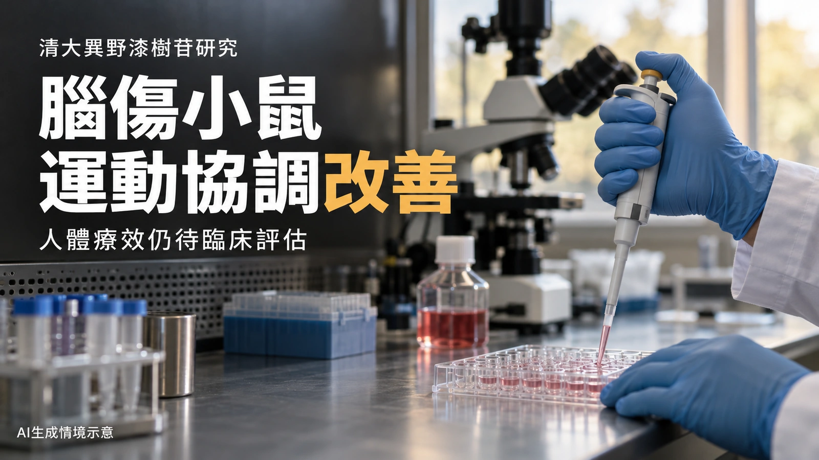 清大異野漆樹苷改善腦傷小鼠協調能力，新藥開發仍待安全評估