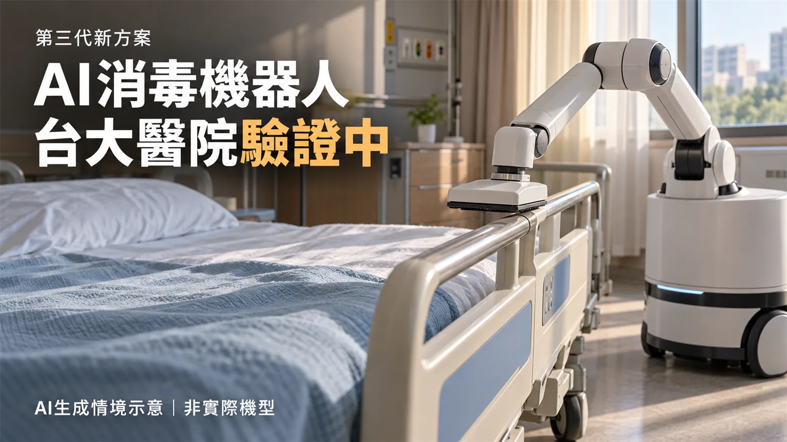 台大醫院推第三代AI消毒機器人，院方：首代一晚省至少4人力