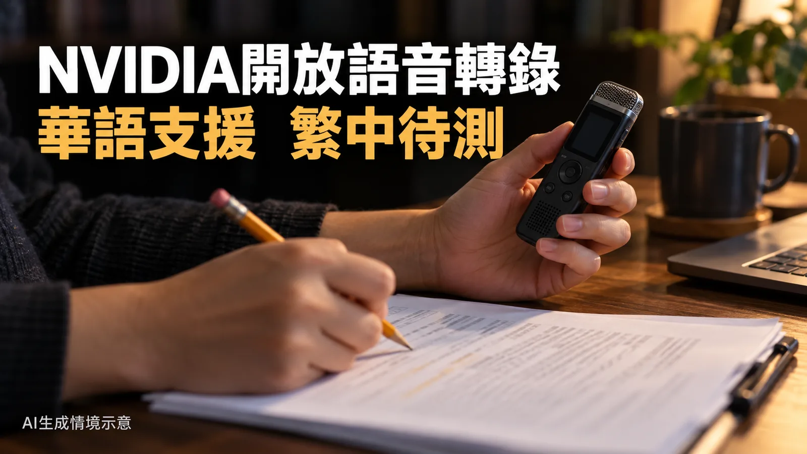 NVIDIA開放語音轉錄模型　支援華語但繁中表現待測