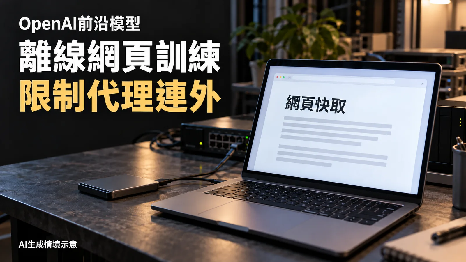 OpenAI以離線網頁訓練前沿模型，限制代理連外