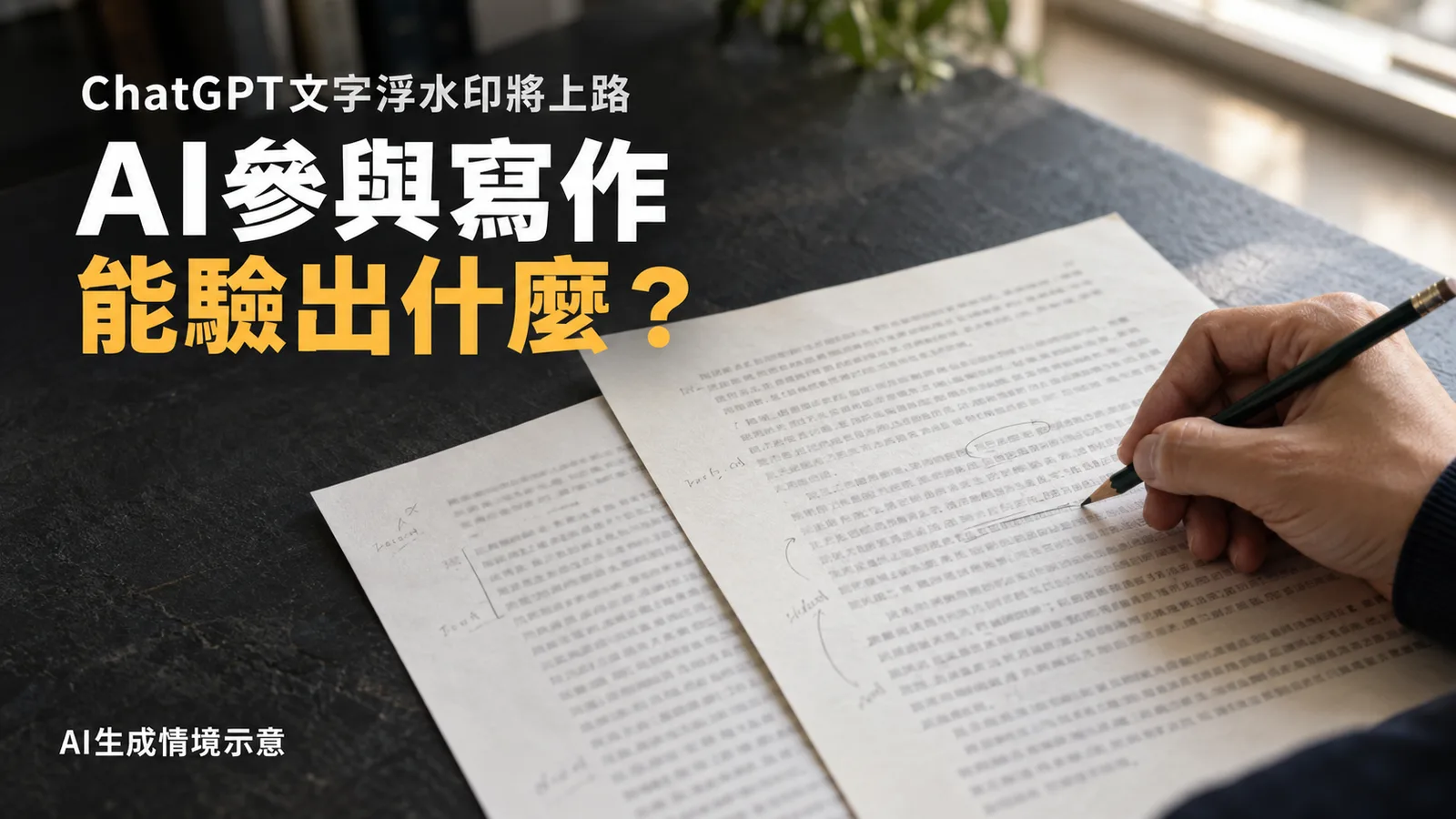 ChatGPT文字浮水印將上路，老師與編輯能驗出什麼？