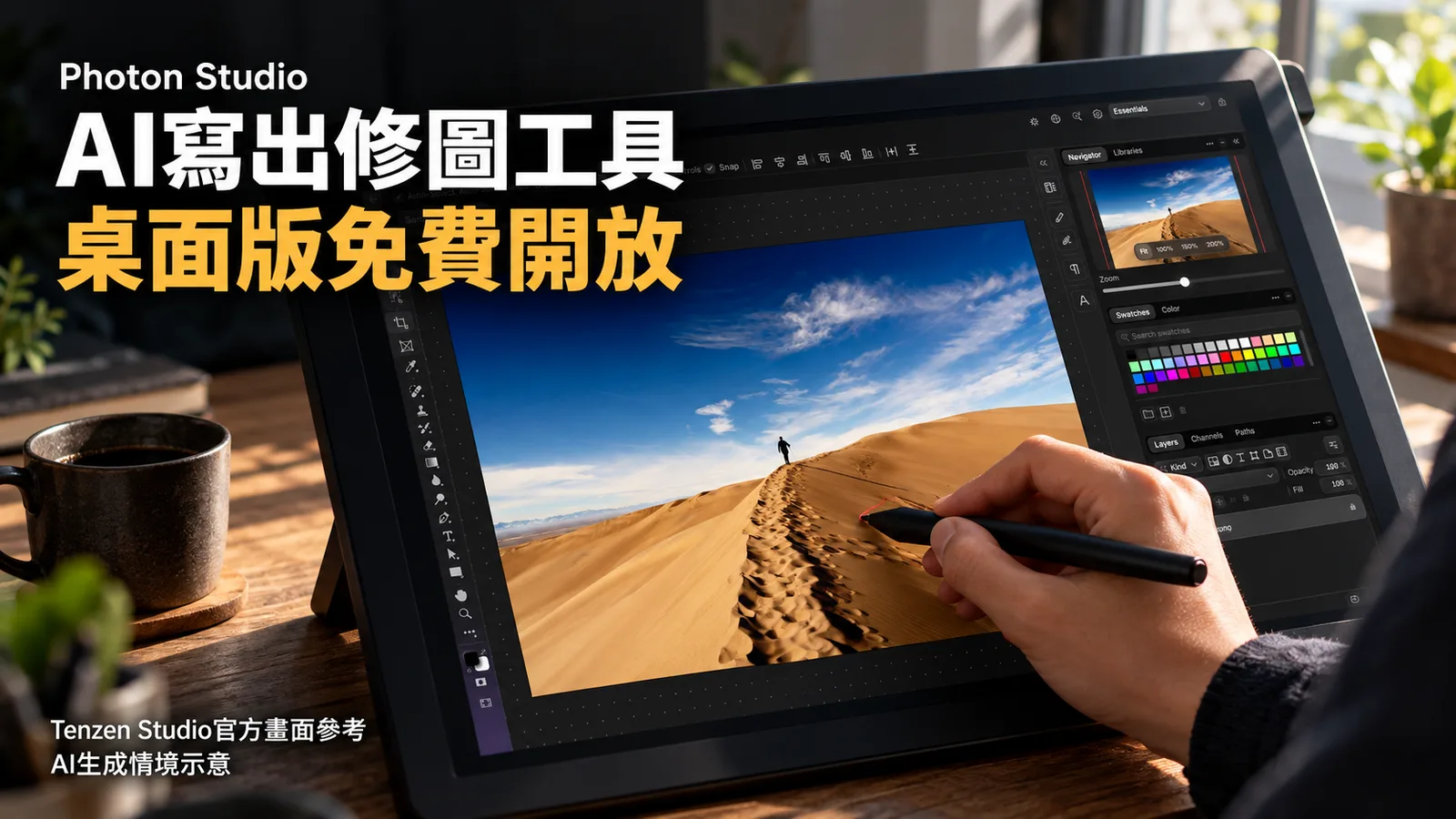 開發者用AI打造Photon Studio，免費修圖支援PSD圖層