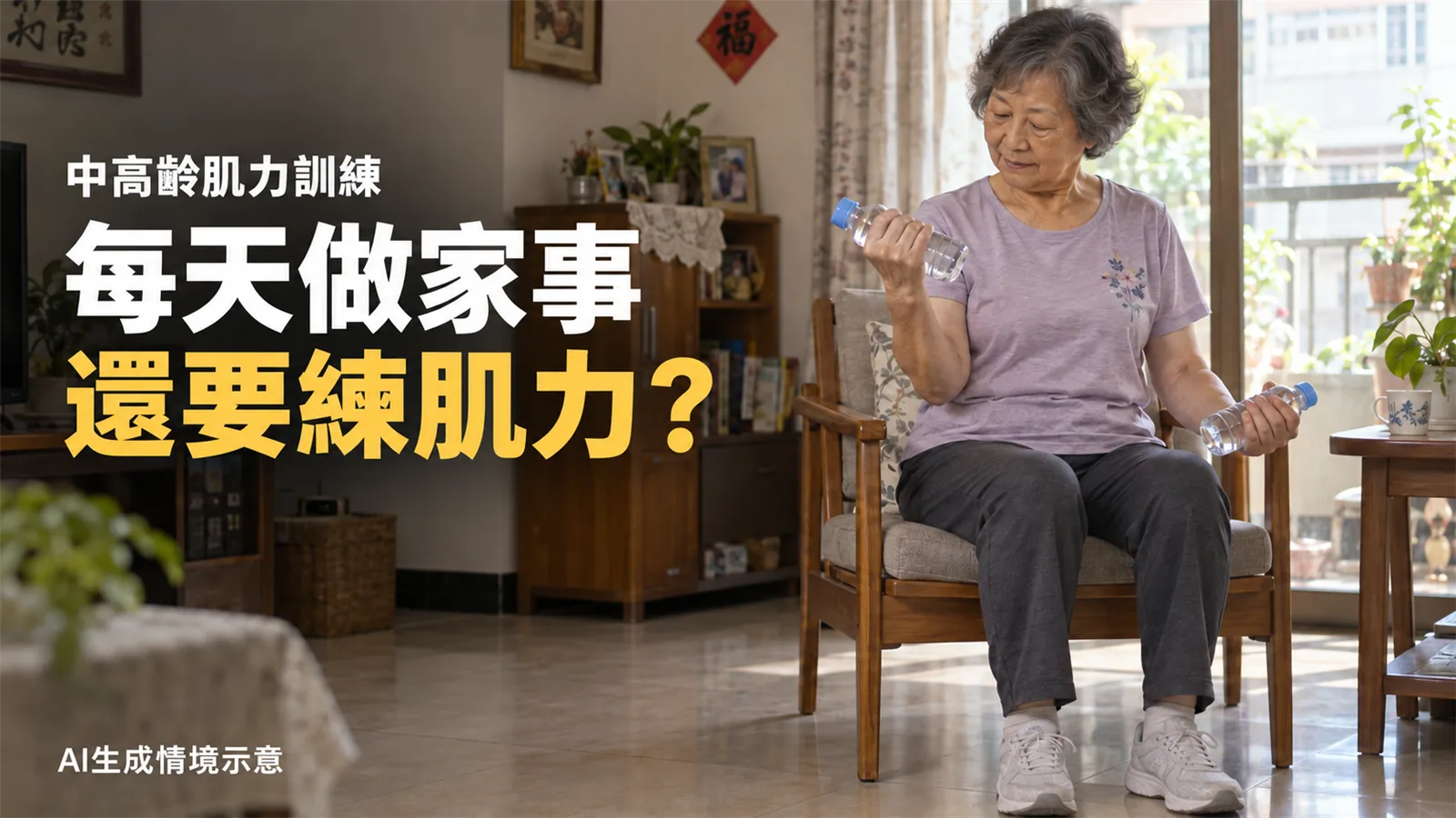 每天做家事還要練肌力？北市聯醫提醒：阻力訓練從低負荷開始