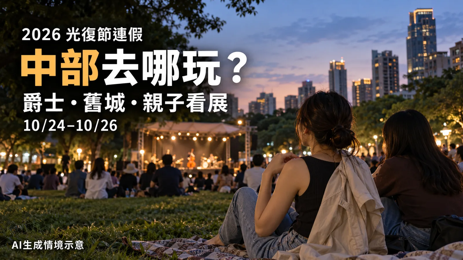 2026光復節連假中部去哪玩？台中爵士壓軸、成功嶺與科博館攻略
