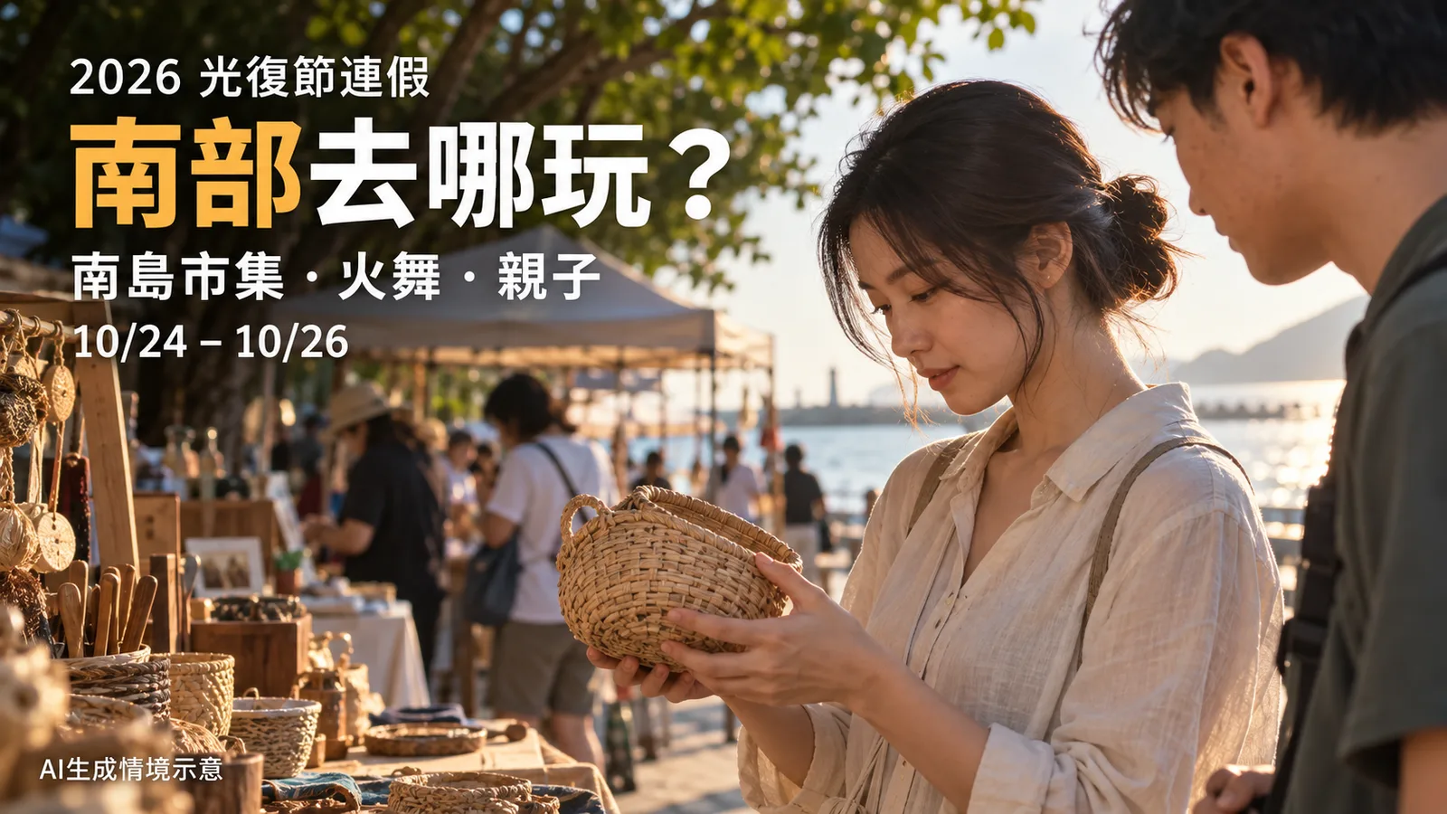 2026光復節連假南部去哪玩？台南市集火舞、高雄看展與屏東討糖
