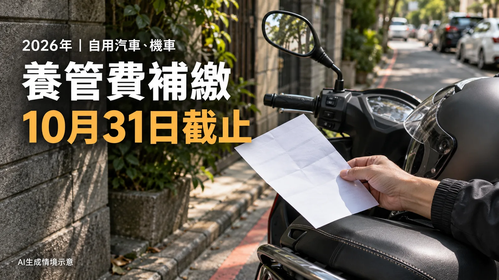 養管費10月31日前補繳，欠費怎麼查？逾期罰鍰與防詐方式