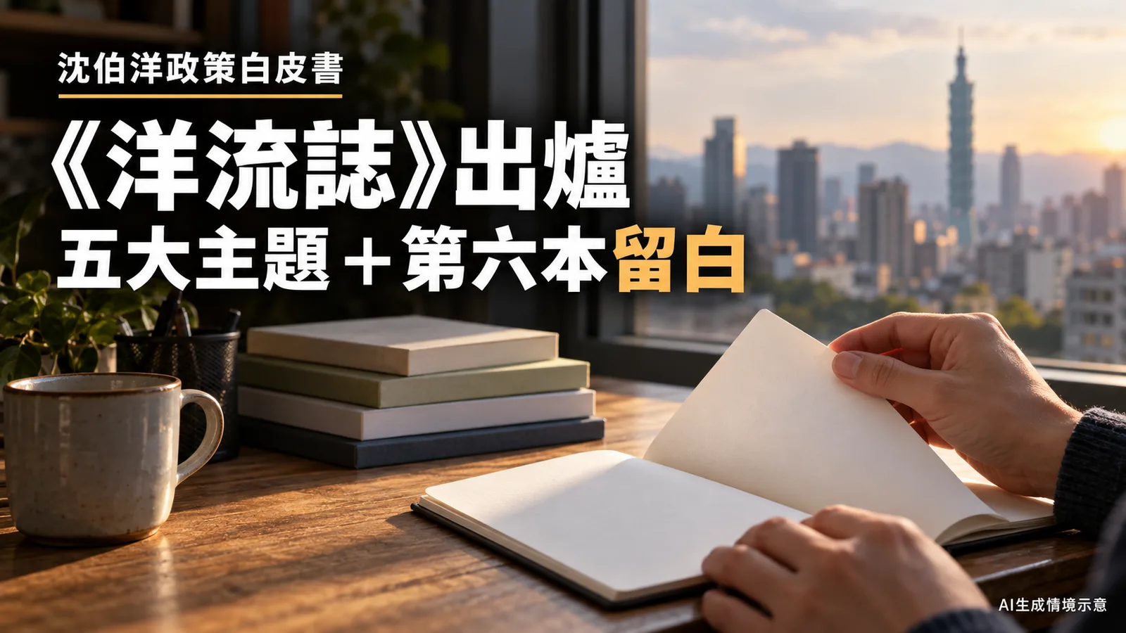 沈伯洋政策白皮書《洋流誌》出爐：5大政策主題與第六本空白本留給你