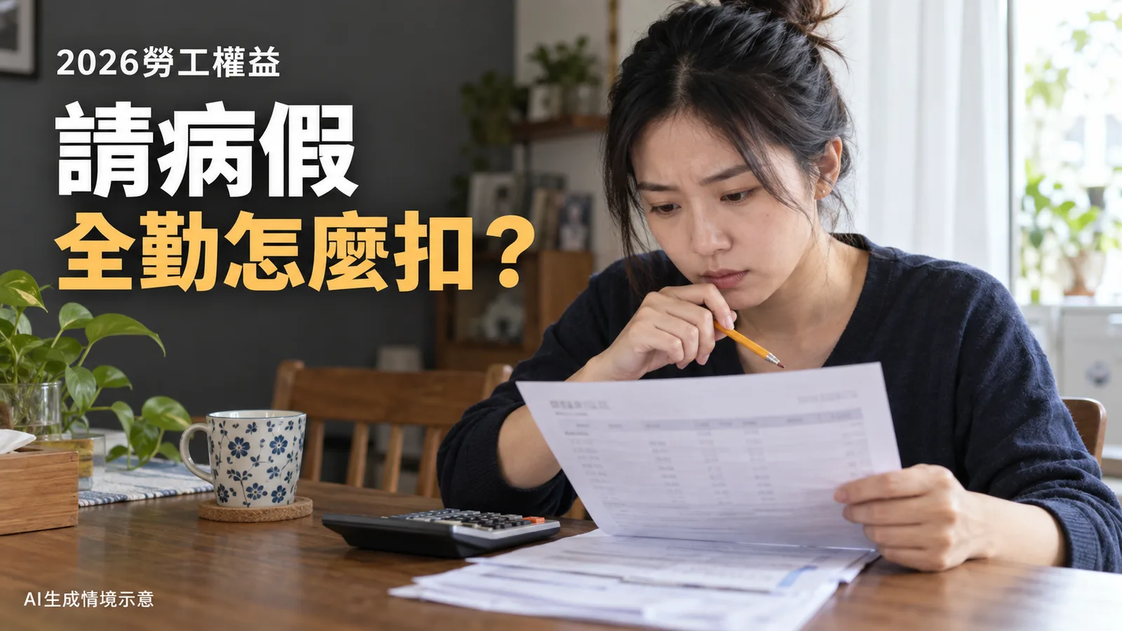 病假10日內會扣考績嗎？全勤獎金扣多少、薪資單怎麼查