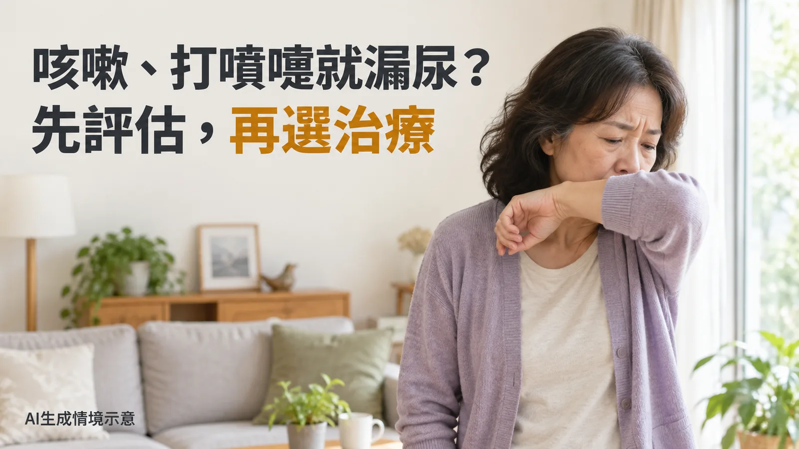 咳嗽、打噴嚏就漏尿？女子忍20年就醫，應力性尿失禁有哪些治療
