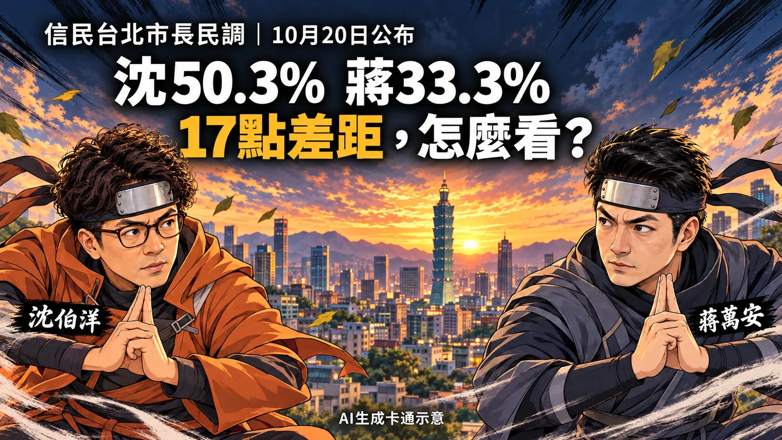 台北市長民調沈50.3%、蔣33.3%有可能嗎？支持度、抽樣誤差與加權怎麼看？