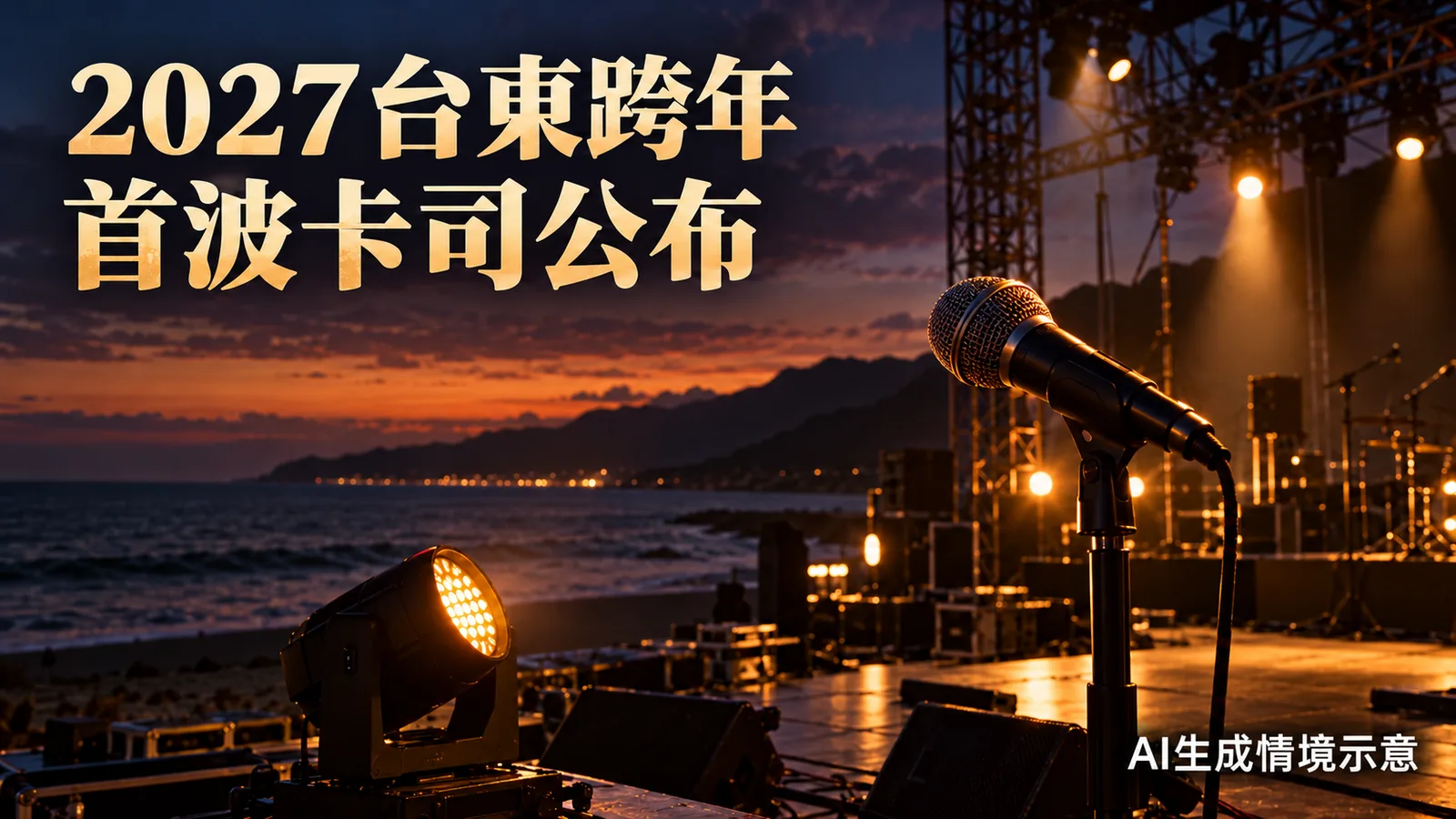 2027台東跨年卡司出爐！徐佳瑩、蔡健雅等4歌手登場，時間地點一次看