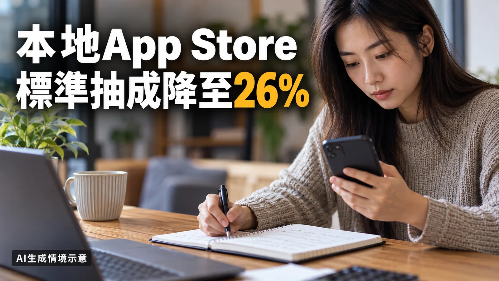 台灣App Store抽成31日起降至26%　買App會變便宜嗎？