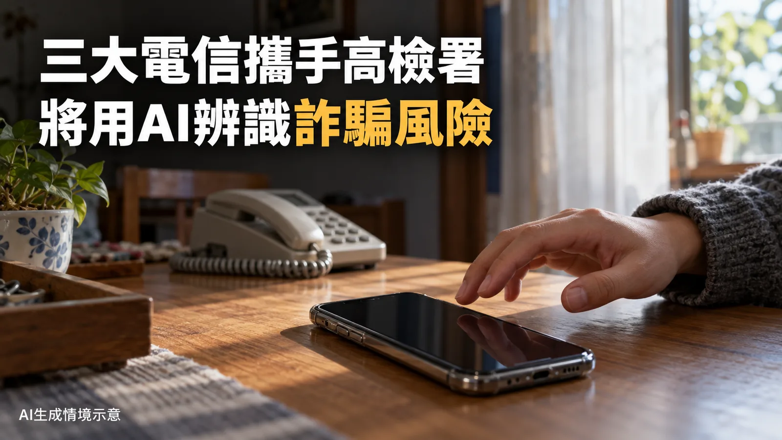 三大電信攜手高檢署防詐，將用AI分析異常通訊、交換高風險特徵