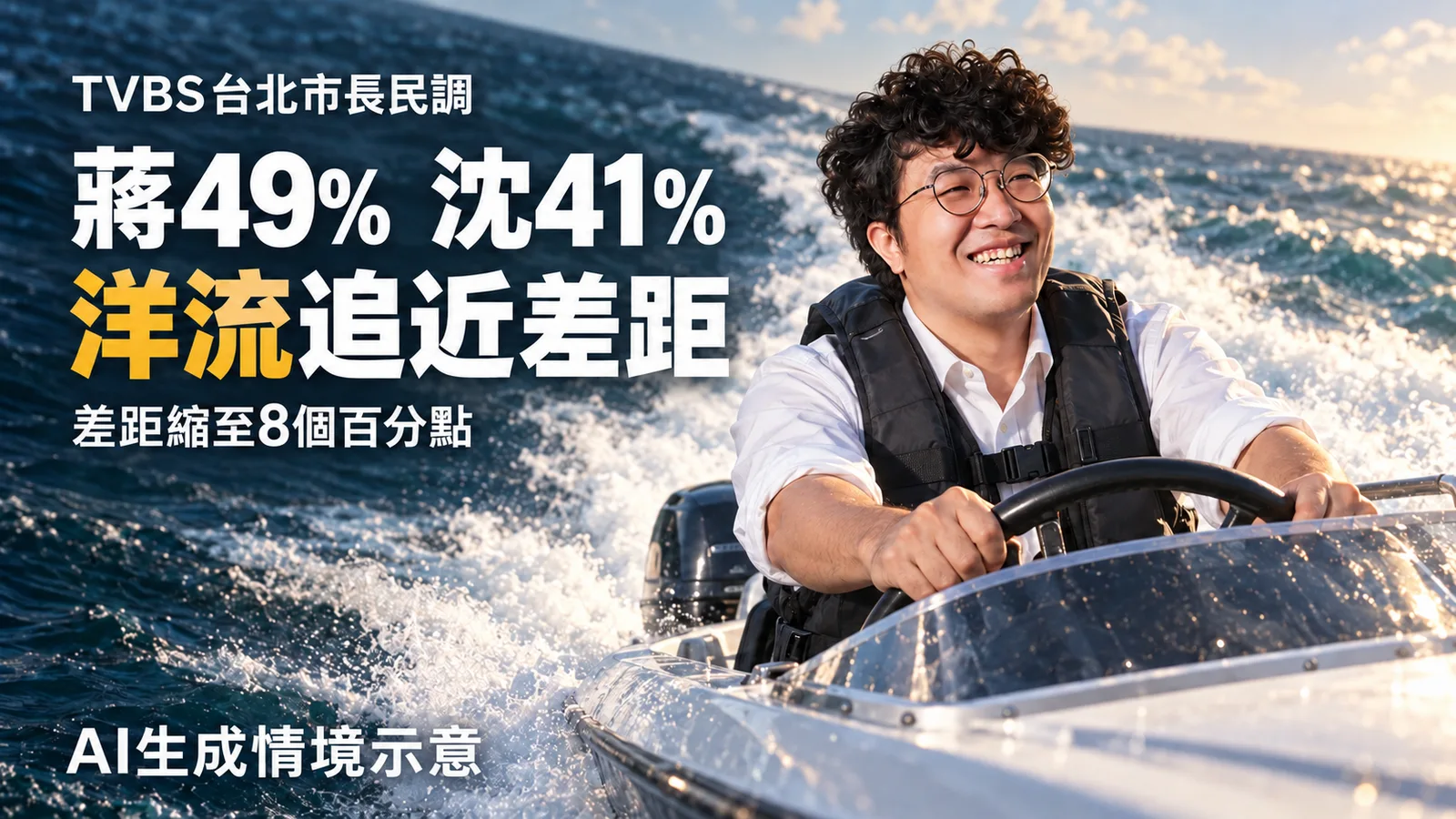 TVBS台北市長民調蔣49%、沈41%，與2018韓流差在哪？