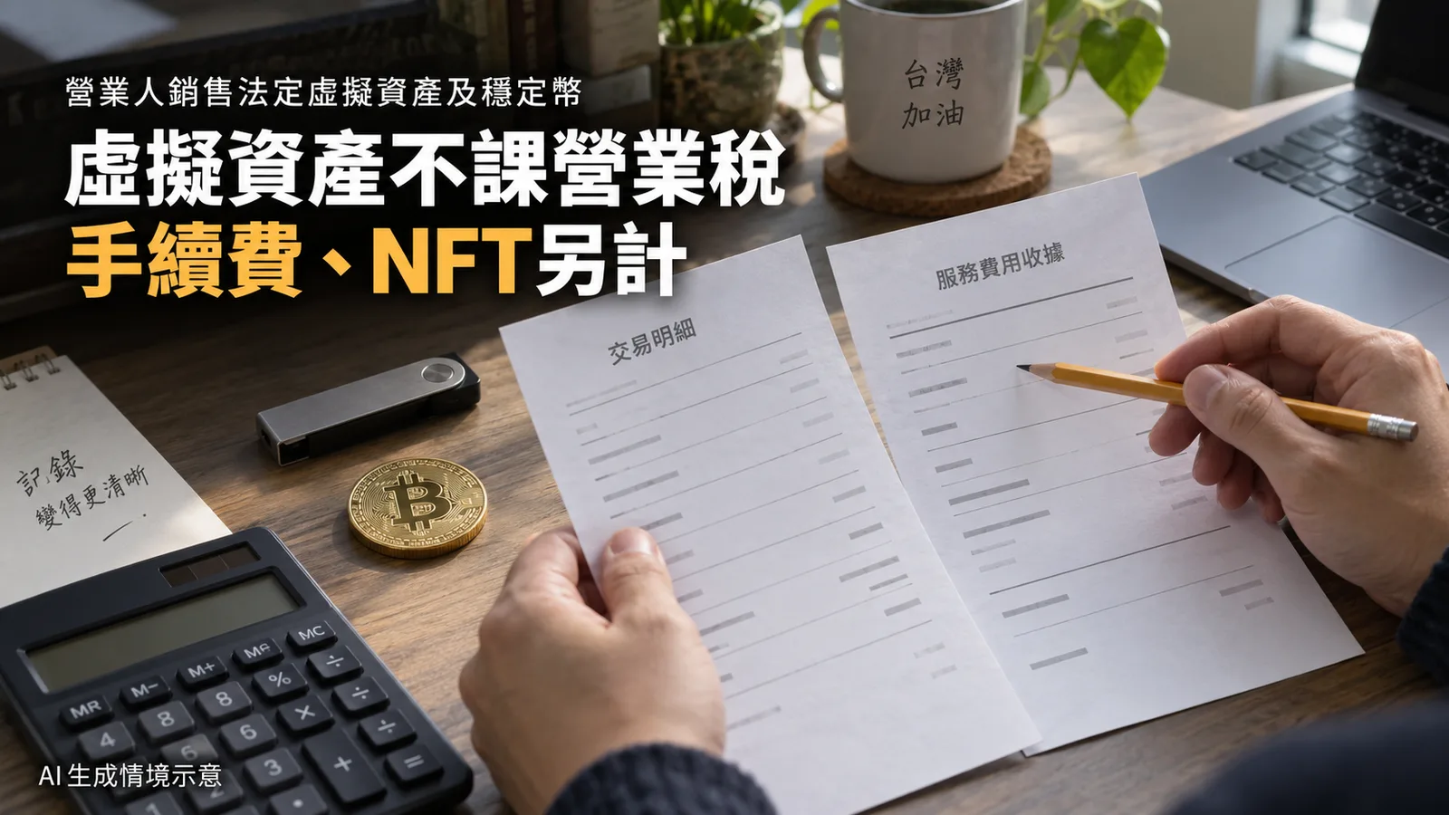 虛擬資產、穩定幣不課營業稅，賣幣獲利與手續費怎麼分？