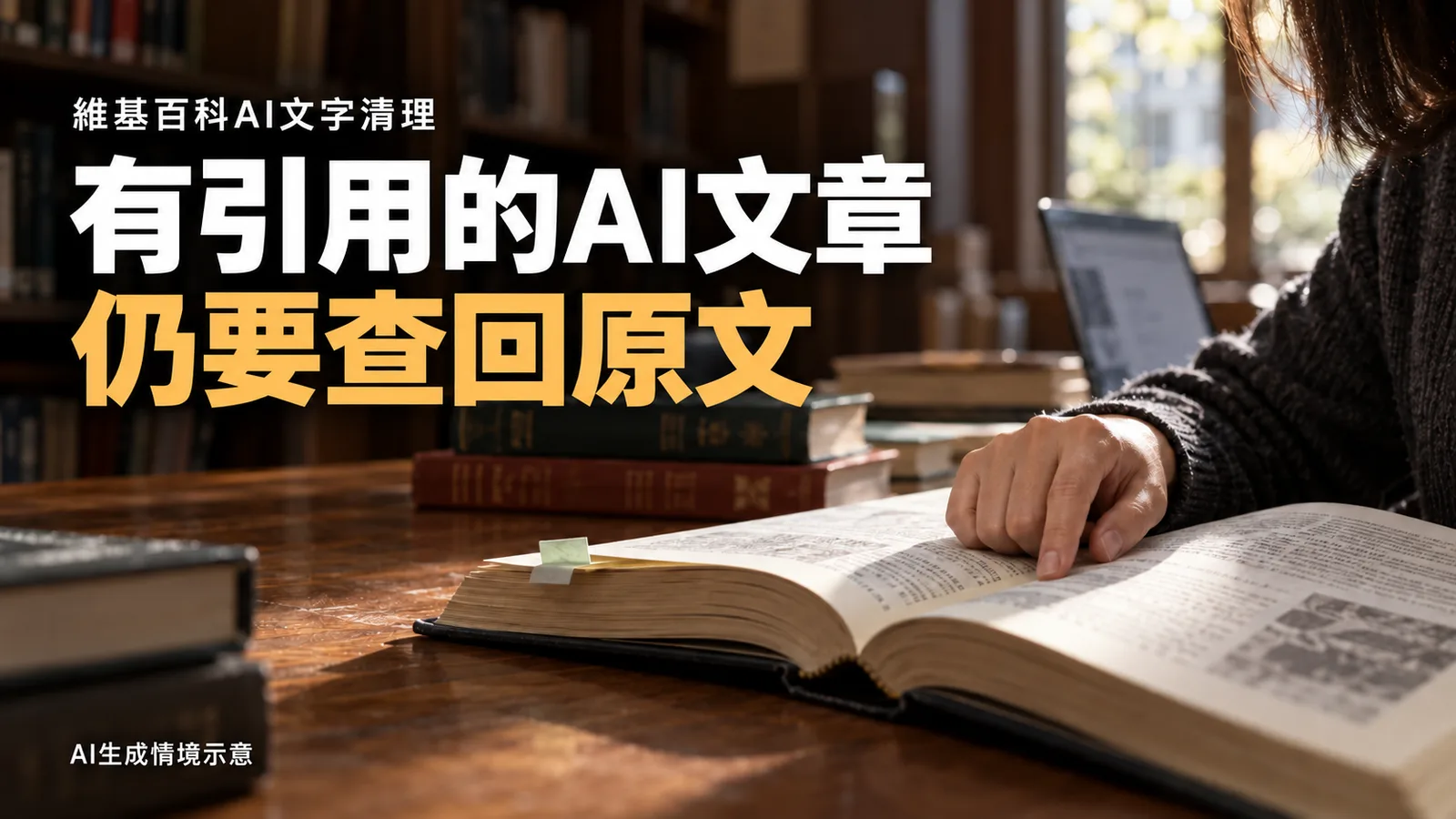 維基百科志工清理AI文章，偵測後仍要逐項查來源