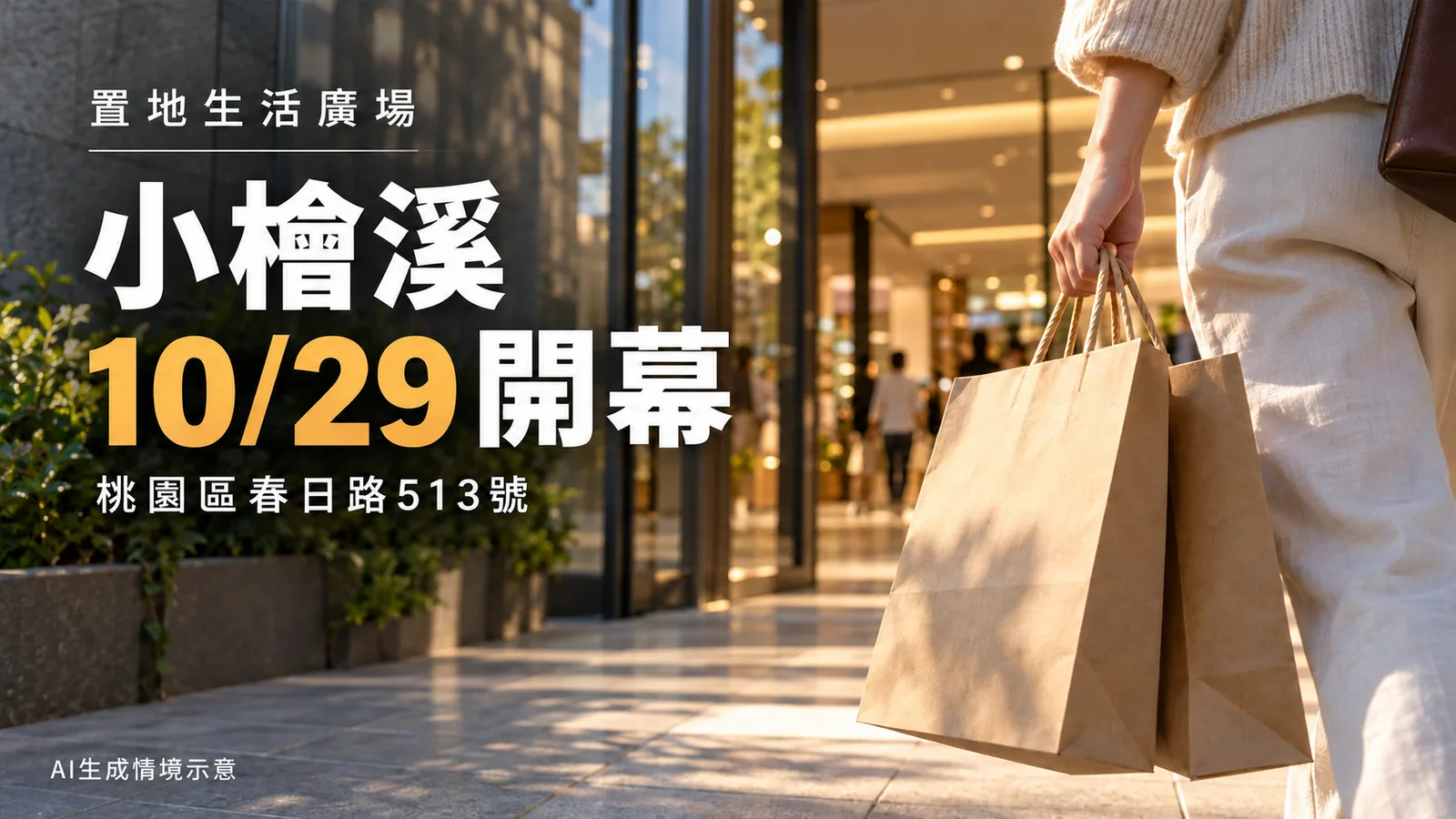 置地生活廣場小檜溪10月29日開幕，品牌、會員贈品與交通資訊