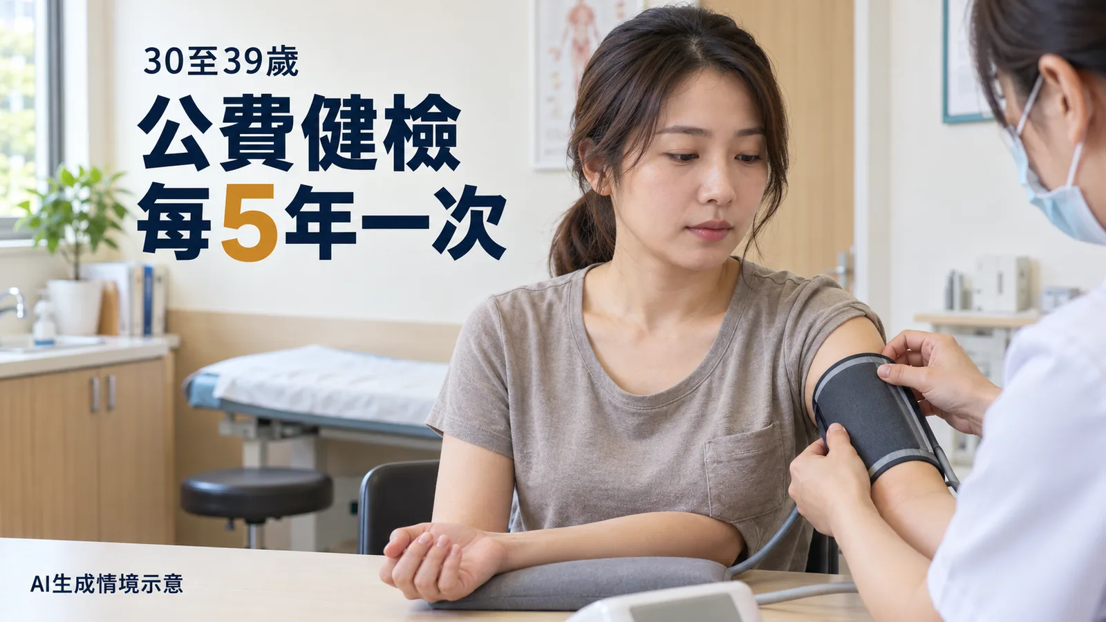 30至39歲成健受檢者30.8%三高指標異常，公費健檢每5年一次