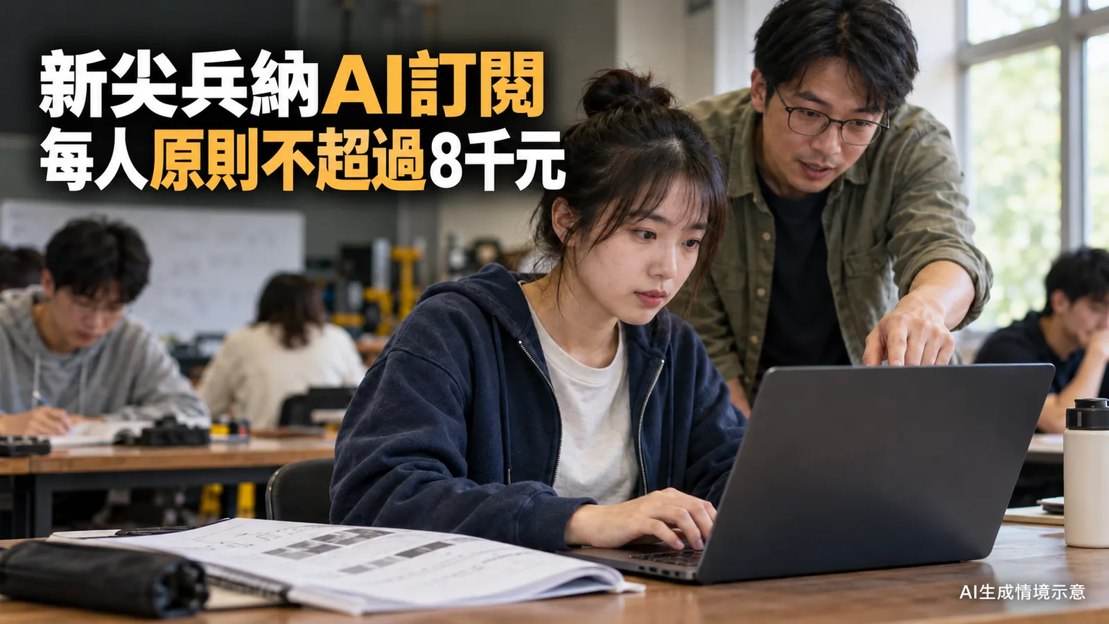 產業新尖兵納AI訂閱費：每人原則不超過8千元，青年怎麼選課？