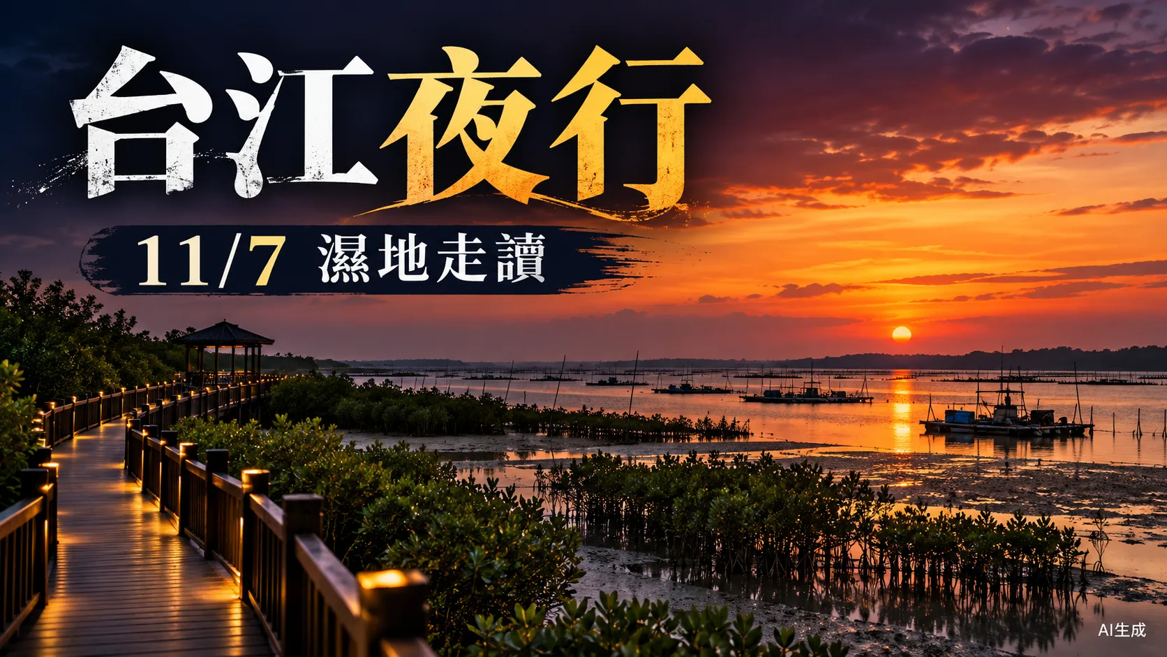 2026台江夜行11月7日走進濕地！搭漁筏、走北汕尾　13公里路線與交通一次看